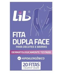 imagem de  fita dupla face lib mais 7,5x1,5cm 20unidades - LIB