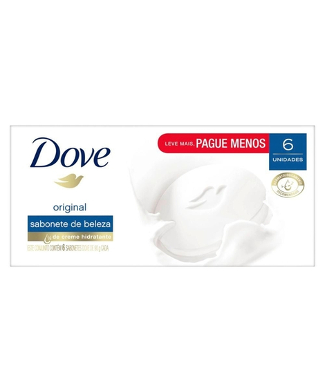 imagem do produto  kit sabonete dove original 6 unidades 90g - UNILEVER