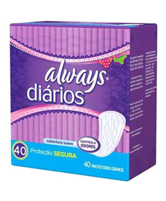 imagem de Absorvente always diários sem perfume respirável 40 unidades - PROCTER E GAMBLE
