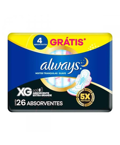 imagem de Absorvente always noite tranquilas hiper suave com abas 26 u - PROCTER E GAMBLE