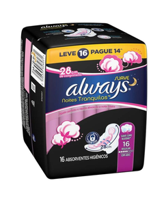 imagem de Absorvente always noites tranquilas suave com abas l16p14 - PROCTER E GAMBLE