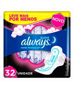 imagem de Absorvente always noites tranquilas suave com abas l32p26 - PROCTER E GAMBLE