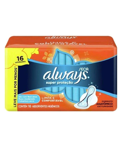 imagem de Absorvente always super protecao seca com abas 16 unidades - PROCTER E GAMBLE
