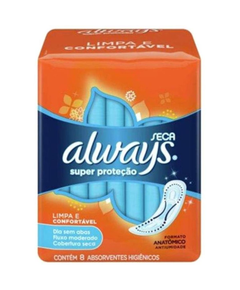 imagem de Absorvente always super protecao seca sem abas 8 unidade - PROCTER E GAMBLE