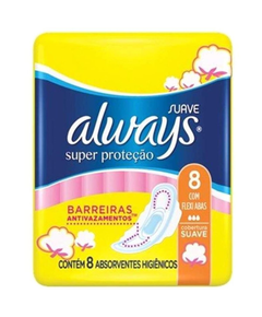 imagem de Absorvente always super protecao suave com abas 8 unidades - PROCTER E GAMBLE