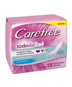 imagem de Absorvente carefree todo dia flex 15 unidades - JOHNSON E JOHNSON