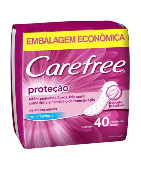 imagem do produto Absorvente carefree todo dia sem perfume 40 unidades - JOHNSON E JOHNSON