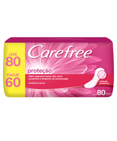 imagem do produto Absorvente carefree todo dia sem perfume 80 unidades - JOHNSON E JOHNSON