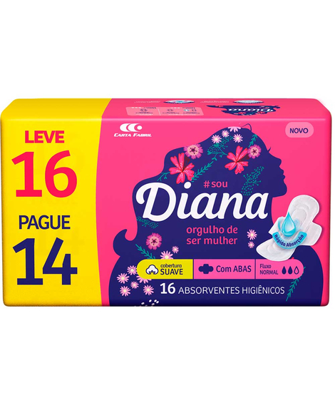 imagem do produto Absorvente diana suave com abas 16 unidades - SOFTYS