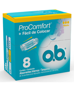 imagem de Absorvente interno ob procomfort medio 8 unidades - JOHNSON E JOHNSON
