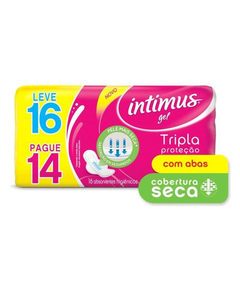 imagem de Absorvente intimus gel seca com abas 16 unidades - KIMBERLY-CLARK