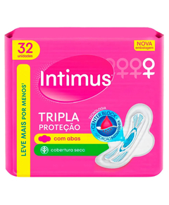 imagem de Absorvente intimus gel seca com abas 32 unidades - KIMBERLY-CLARK