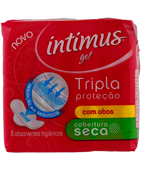 imagem do produto Absorvente intimus gel seca com abas 8 unidades - KIMBERLY-CLARK