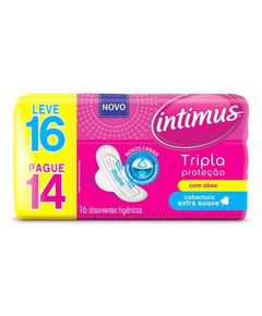 imagem de Absorvente intimus gel suave com abas 16 unidades - KIMBERLY-CLARK