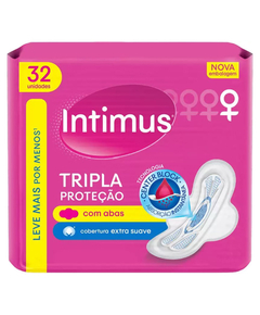 imagem de Absorvente intimus gel suave com abas 32 unidades - KIMBERLY-CLARK