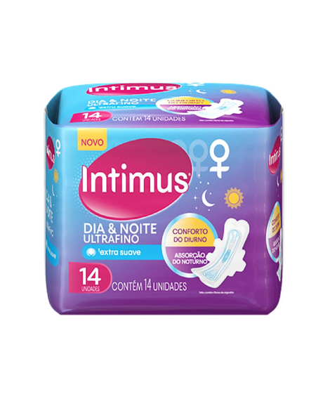 imagem do produto Absorvente intimus gel suave noite&dia com abas 14 unidades - KIMBERLY-CLARK