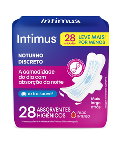 imagem de Absorvente intimus gel suave noite&dia com abas 28 unidades - KIMBERLY-CLARK