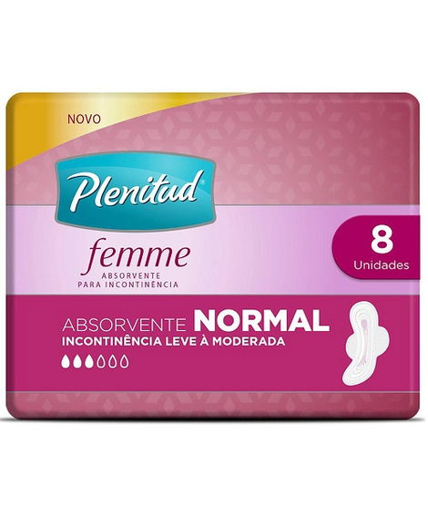imagem do produto Absorvente Plenitud Femme Normal Com Abas 8 Unidades - KIMBERLY-CLARK