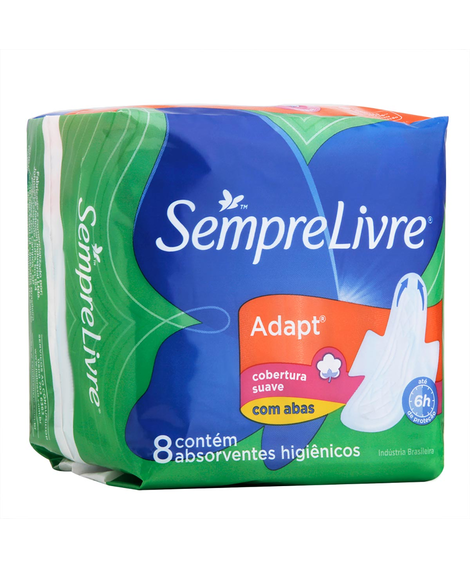 imagem do produto Absorvente sempre livre adapt com abas 8 unidades - JOHNSON E JOHNSON