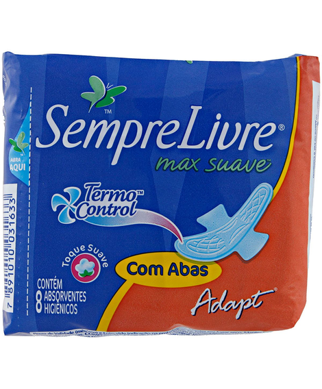 imagem do produto Absorvente sempre livre adapt plus suave com abas 8un - JOHNSON E JOHNSON