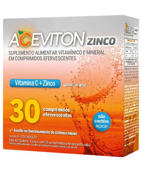 imagem do produto Aceviton zinco 30 comprimidos efervescentes - CIMED