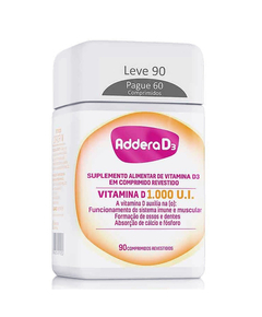 imagem de Addera d3 1.000ui 90 comprimidos - MANTECORP FARMASA