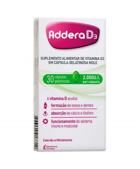 imagem do produto Addera d3 2.000ui 30 cpsulas gel - MANTECORP FARMASA