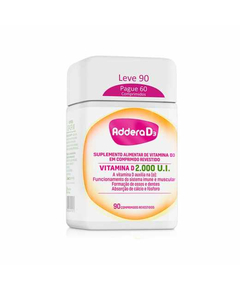 imagem de Addera d3 2.000ui 90 comprimidos - MANTECORP FARMASA