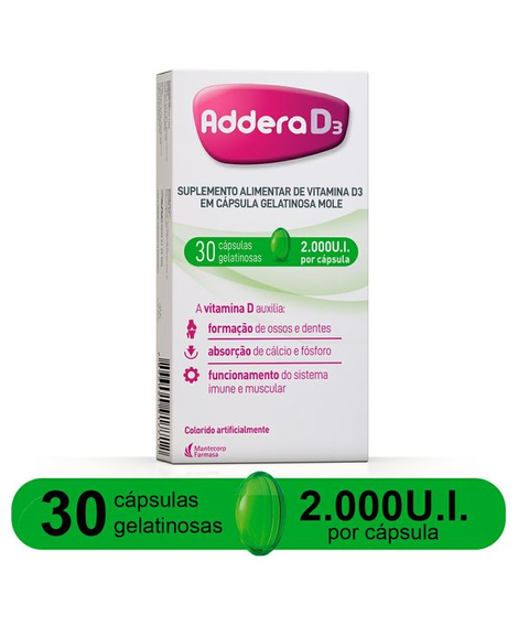 imagem do produto Addera d3 7.000ui 30 cpsulas gel - MANTECORP FARMASA