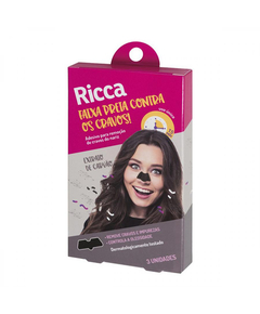 imagem de Adesivo para remoção de cravos nariz ricca 3 unidades - BELLIZ COMPANY