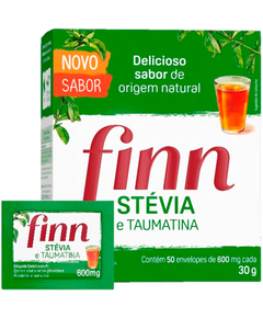 imagem de Adocante finn stevia 50 envelopes - MANTECORP FARMASA