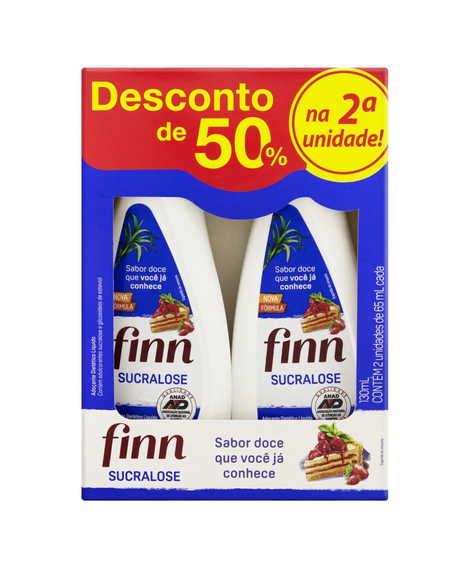 imagem do produto Adoante finn sucralose kit 2 unidades de 65ml cada - MANTECORP FARMASA