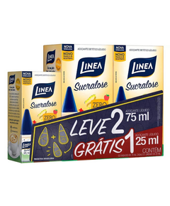 imagem de Adoçante linea sucralose liquido kit leve 2 75ml + 1 25ml - LINEA