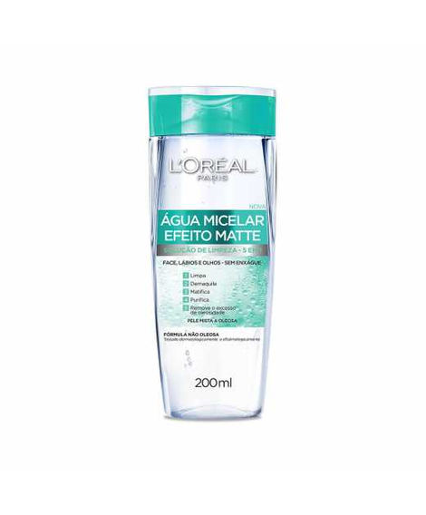 imagem do produto Agua micelar loreal 5em1 200ml efeito mate - LOREAL