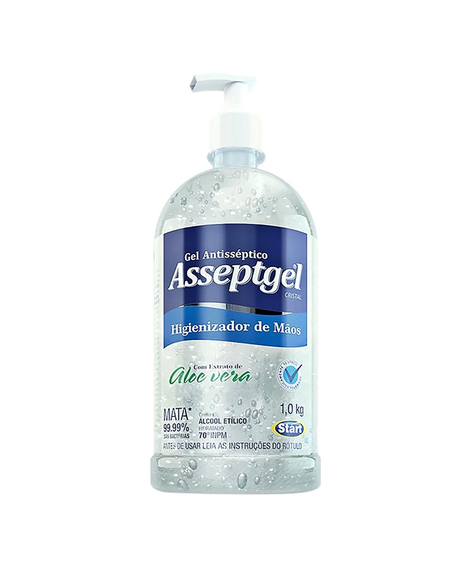 imagem do produto Alcool gel 70% asseptgel cristal 1kg - ASSEPTGEL