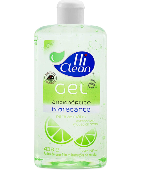 imagem do produto Alcool Gel 70% Hi Clean 500ml Extrato de Frutas Ctricas - HICLEAN