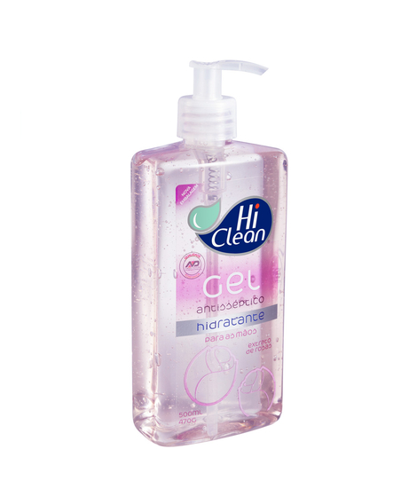 imagem do produto Alcool Gel 70% Hi Clean 500ml Extrato de Rosas - HICLEAN