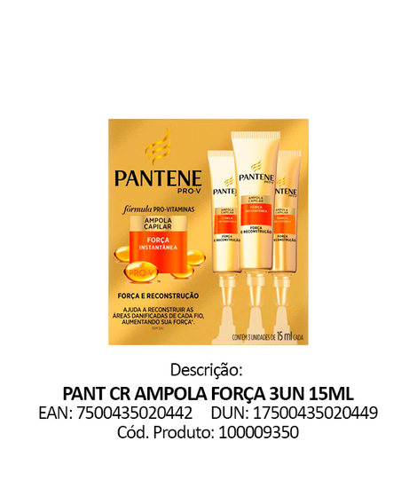 imagem do produto Ampola pantene bambu 3 unidades 15ml - PROCTER E GAMBLE