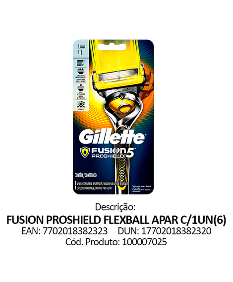 imagem do produto Aparelho de barbear gillette fusion proshield 1 unidade - PROCTER E GAMBLE