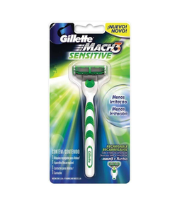 imagem de Aparelho de barbear gillette mach3 sensitive 1 unidade - PROCTER E GAMBLE
