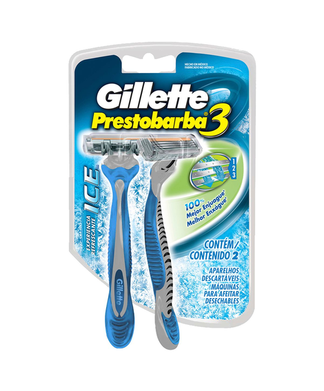 imagem do produto Aparelho de barbear gillette prestobarba 3 cool 2 unidades - PROCTER E GAMBLE