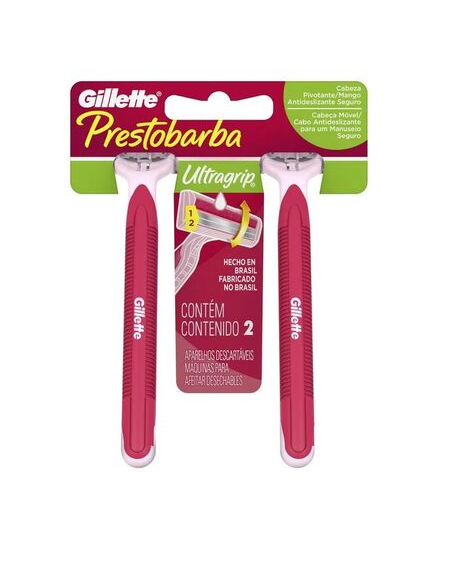 imagem do produto Aparelho de barbear gillette prestobarba ultragrip fem 2un - PROCTER E GAMBLE