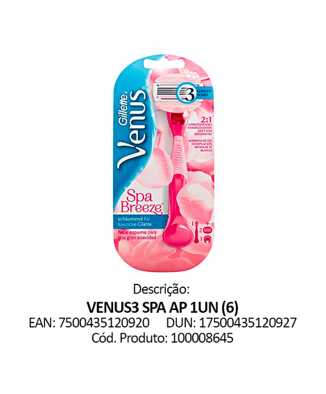 imagem do produto Aparelho de barbear gillette venus spa 1 unidade - PROCTER E GAMBLE