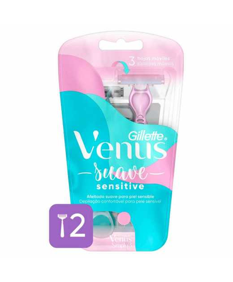 imagem do produto Aparelho de barbear gillette venus suave sensitive 2un - PROCTER E GAMBLE