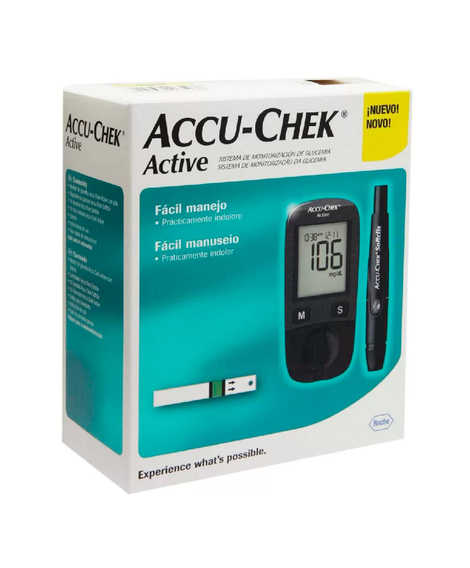 imagem do produto Aparelho medidor de glicose accu chek active  kit unidade - ROCHE