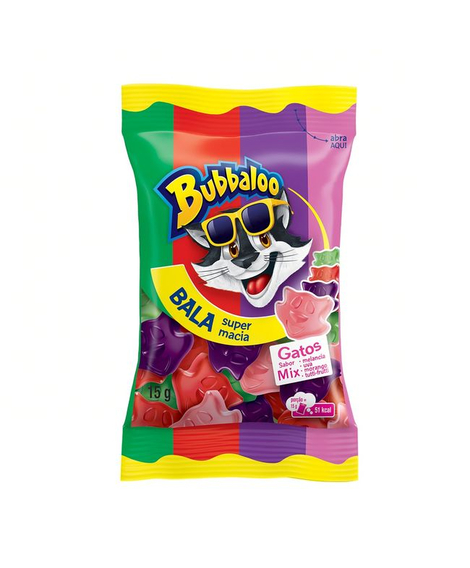 imagem do produto Bala bubbaloo gatos sabor mix 15g - MONDELEZ BRASIL LTDA