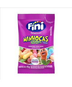 imagem de Bala de gelatina fini minhocas azedinha 15g - FINI