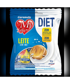 imagem de Bala toffee zero lactose leite diet 52g - RICLAN