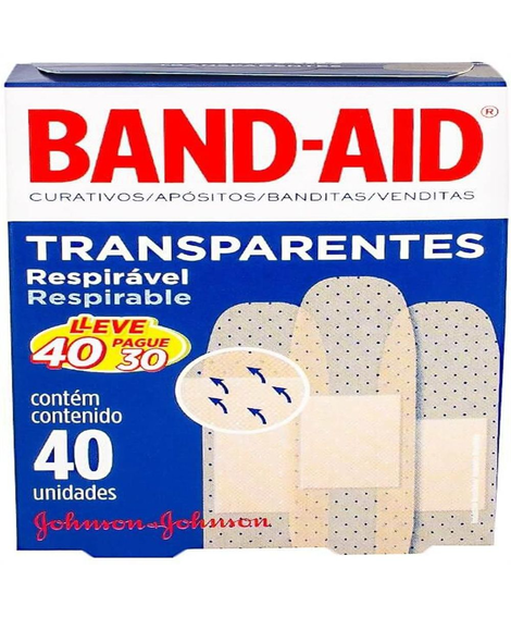 imagem do produto Band aid transparentes 40 unidades - JOHNSON E JOHNSON