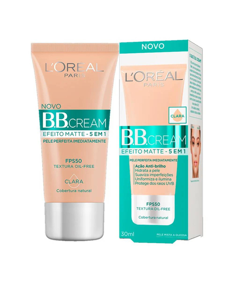 imagem do produto Base bb cream 5 em 1 efeito matte pele clara 30ml - LOREAL